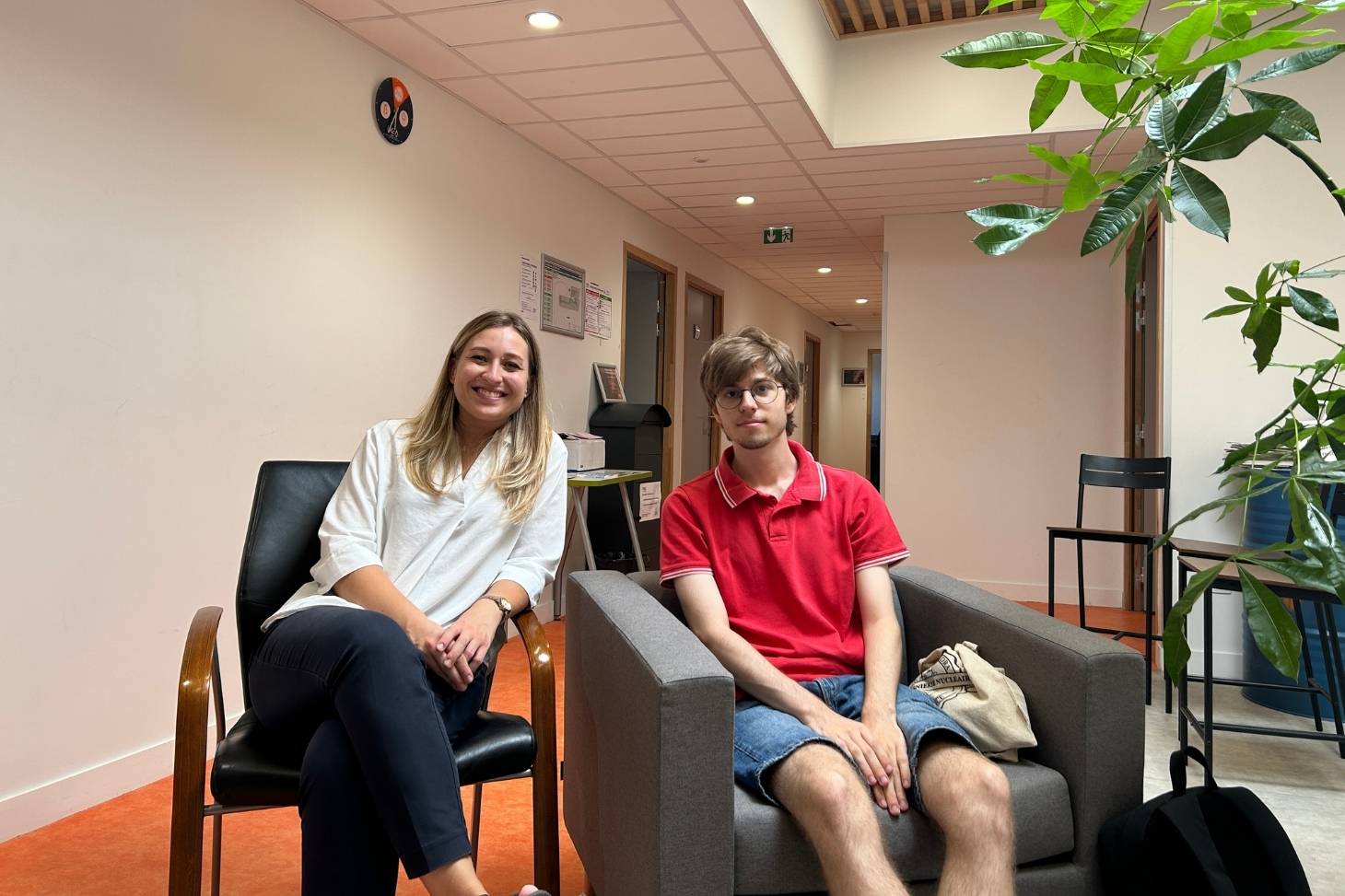 Maël premier étudiant slovaque et Barbora ancienne étudiante